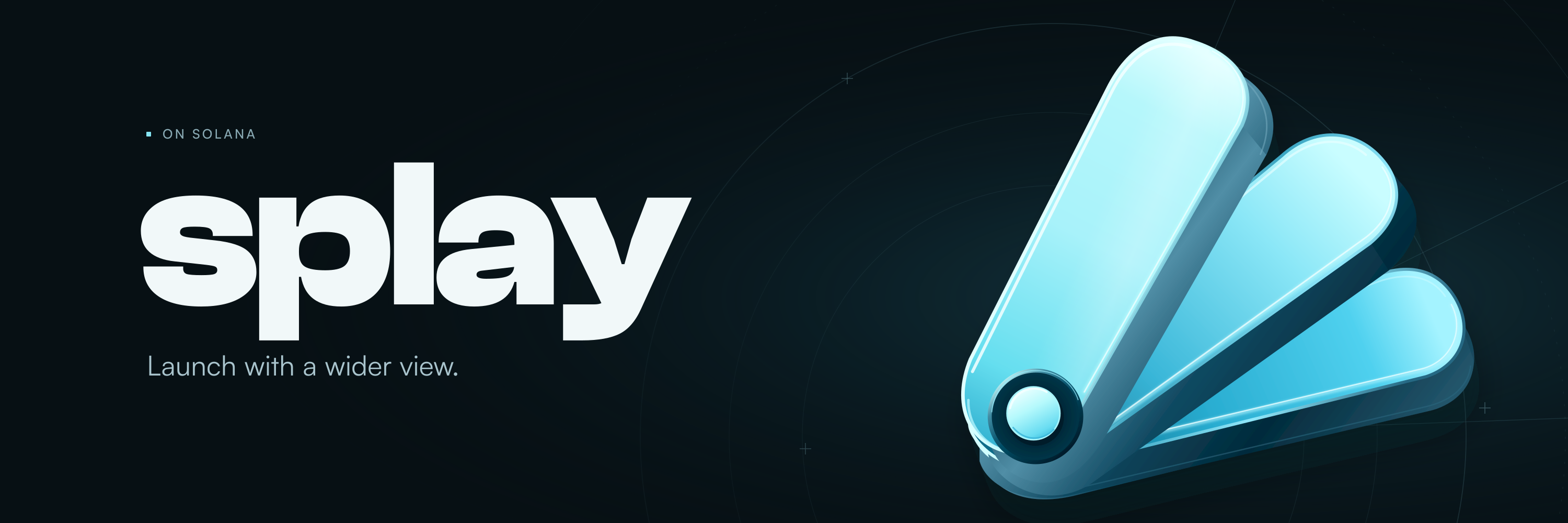 Splay brand banner with its cyan fan identity